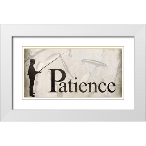 Patience White Modern Wood Framed Art Print with Double Matting by Allen, Kimberly