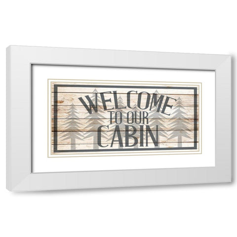Lake House 9 White Modern Wood Framed Art Print with Double Matting by Allen, Kimberly