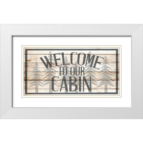Lake House 9 White Modern Wood Framed Art Print with Double Matting by Allen, Kimberly
