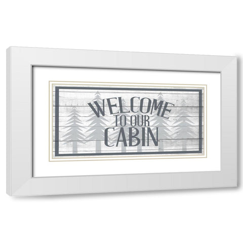 Lake House 9 White Modern Wood Framed Art Print with Double Matting by Allen, Kimberly