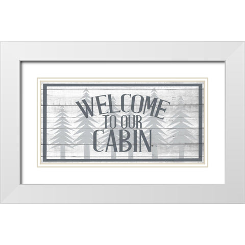 Lake House 9 White Modern Wood Framed Art Print with Double Matting by Allen, Kimberly