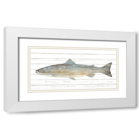 Trout 1 White Modern Wood Framed Art Print with Double Matting by Allen, Kimberly