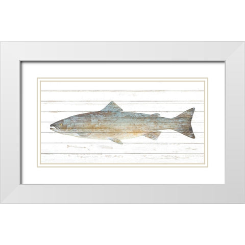 Trout 1 White Modern Wood Framed Art Print with Double Matting by Allen, Kimberly