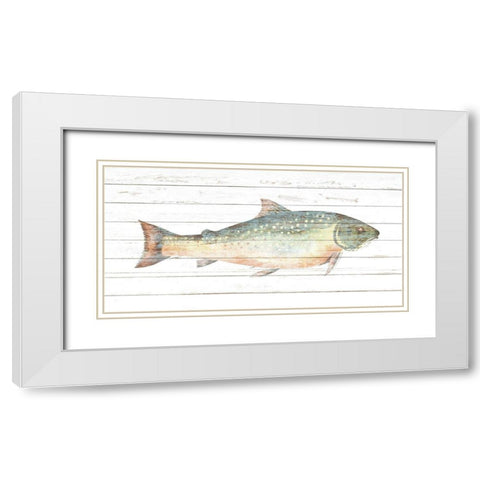 Trout 2 White Modern Wood Framed Art Print with Double Matting by Allen, Kimberly