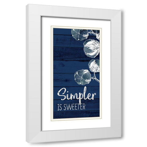 Simpler is Sweeter White Modern Wood Framed Art Print with Double Matting by Allen, Kimberly