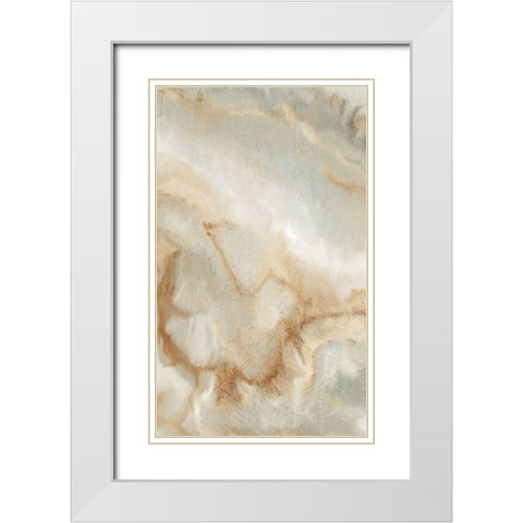 Neutral Stream 2 White Modern Wood Framed Art Print with Double Matting by Allen, Kimberly