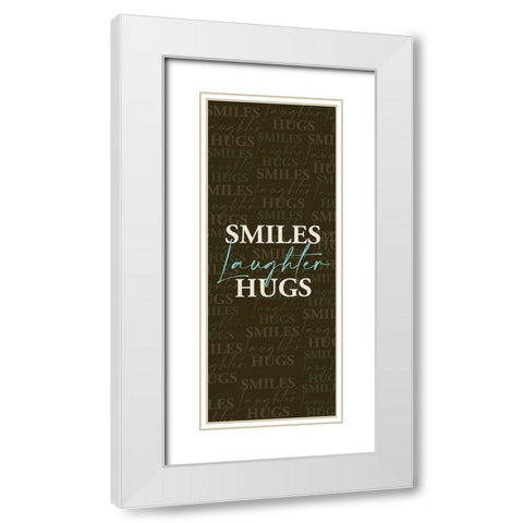 Smiles White Modern Wood Framed Art Print with Double Matting by Allen, Kimberly
