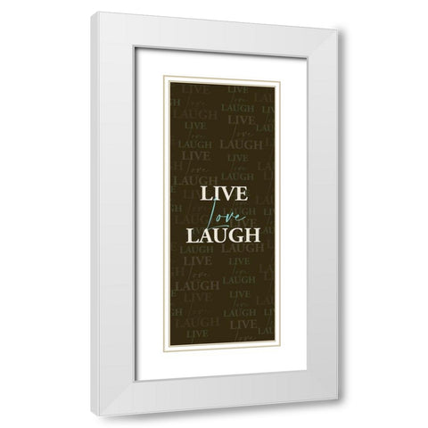 Live Love White Modern Wood Framed Art Print with Double Matting by Allen, Kimberly