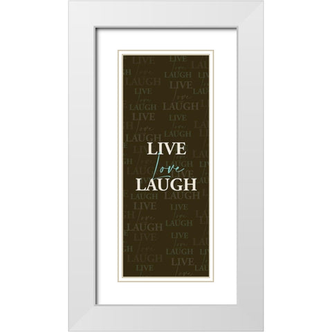Live Love White Modern Wood Framed Art Print with Double Matting by Allen, Kimberly