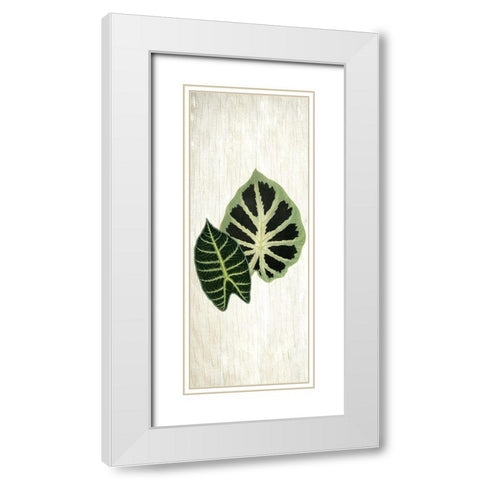 Botanical Greens 2 White Modern Wood Framed Art Print with Double Matting by Allen, Kimberly