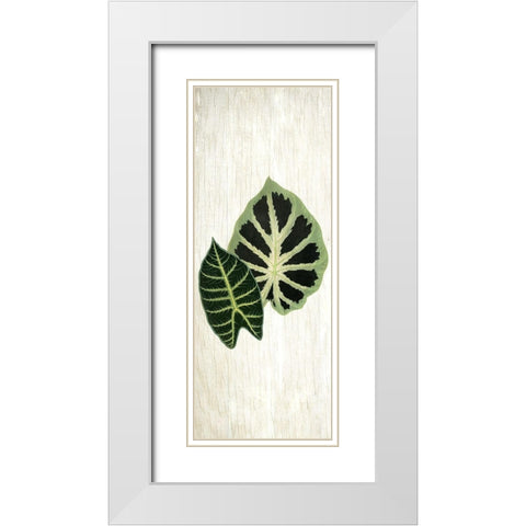 Botanical Greens 2 White Modern Wood Framed Art Print with Double Matting by Allen, Kimberly