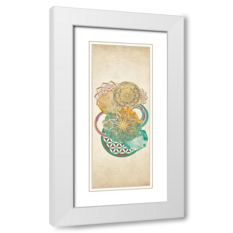 Circled 2 White Modern Wood Framed Art Print with Double Matting by Allen, Kimberly