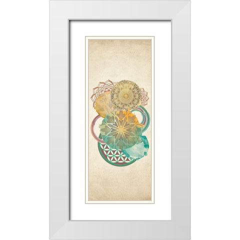 Circled 2 White Modern Wood Framed Art Print with Double Matting by Allen, Kimberly