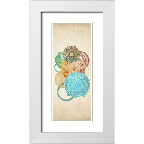 Circled 3 White Modern Wood Framed Art Print with Double Matting by Allen, Kimberly