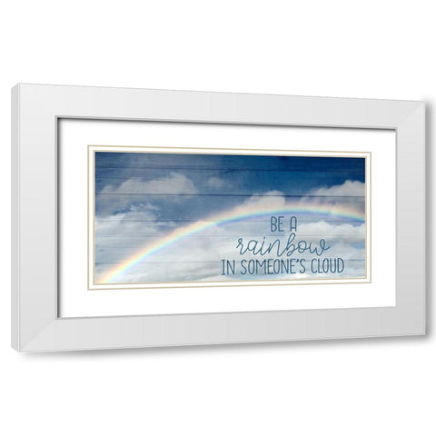 Be A Rainbow White Modern Wood Framed Art Print with Double Matting by Allen, Kimberly