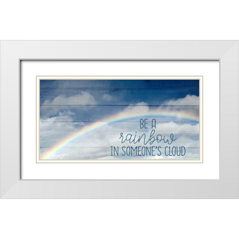 Be A Rainbow White Modern Wood Framed Art Print with Double Matting by Allen, Kimberly