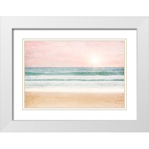 Sunset White Modern Wood Framed Art Print with Double Matting by Allen, Kimberly