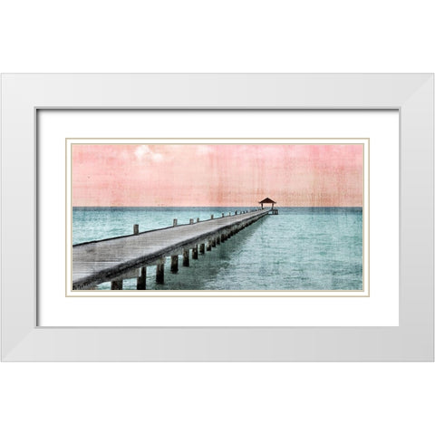 Paradise Pink White Modern Wood Framed Art Print with Double Matting by Allen, Kimberly