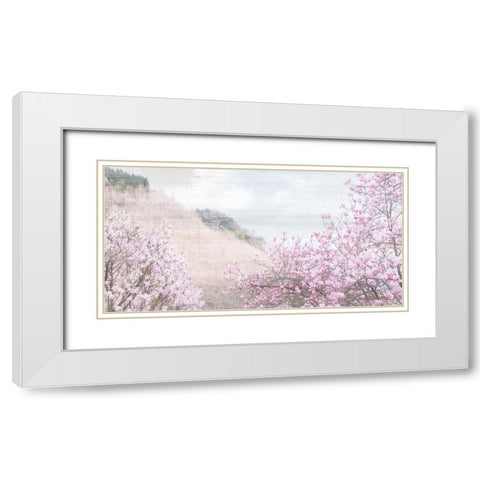 Hillside Pink White Modern Wood Framed Art Print with Double Matting by Allen, Kimberly
