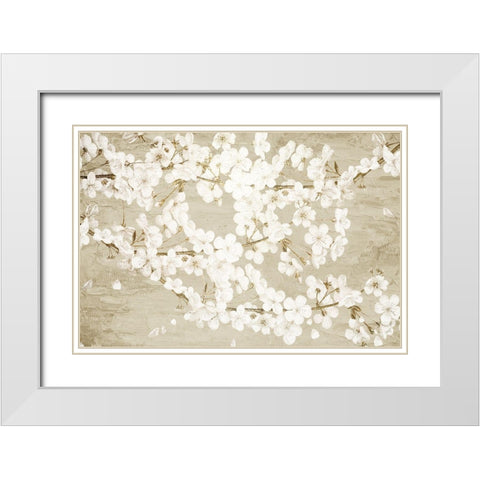 Magnolias White Modern Wood Framed Art Print with Double Matting by Allen, Kimberly