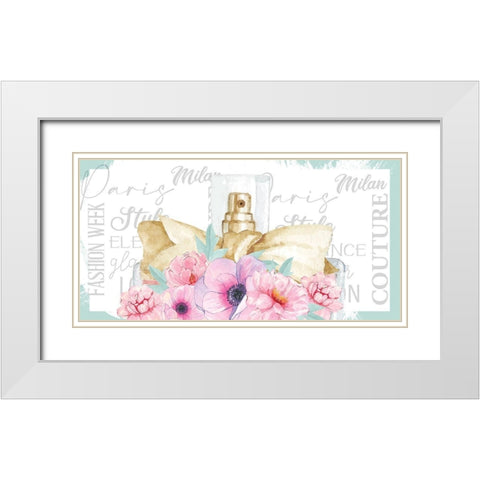 Perfume 3 White Modern Wood Framed Art Print with Double Matting by Allen, Kimberly