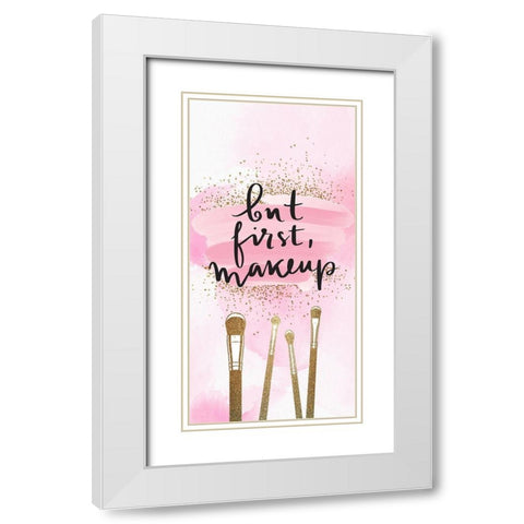 But First 1 V2 White Modern Wood Framed Art Print with Double Matting by Allen, Kimberly