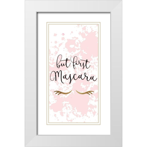 Mascara White Modern Wood Framed Art Print with Double Matting by Allen, Kimberly