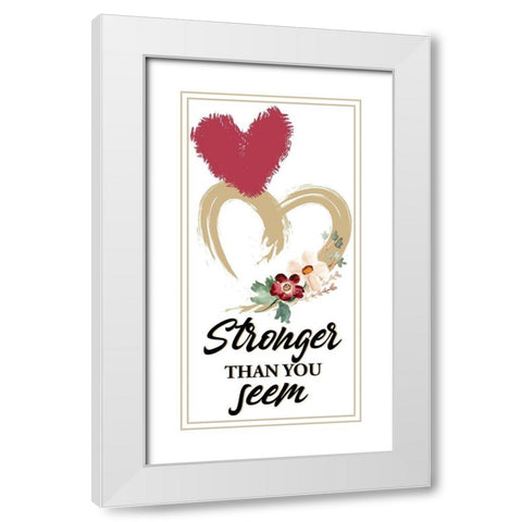 Wildflower Heart 2 White Modern Wood Framed Art Print with Double Matting by Allen, Kimberly