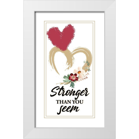 Wildflower Heart 2 White Modern Wood Framed Art Print with Double Matting by Allen, Kimberly