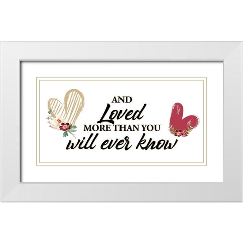 Wildflower Heart 3 White Modern Wood Framed Art Print with Double Matting by Allen, Kimberly