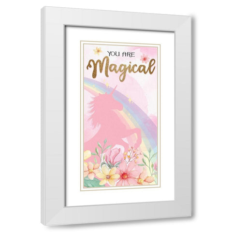 You are Magic 1 v2 White Modern Wood Framed Art Print with Double Matting by Allen, Kimberly