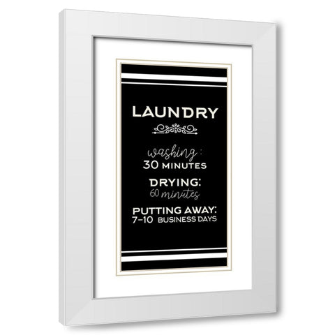 Laundry Days White Modern Wood Framed Art Print with Double Matting by Allen, Kimberly