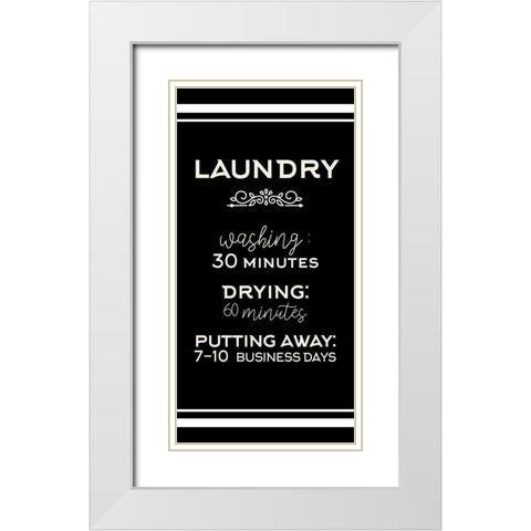 Laundry Days White Modern Wood Framed Art Print with Double Matting by Allen, Kimberly
