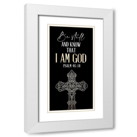 Be Still White Modern Wood Framed Art Print with Double Matting by Allen, Kimberly