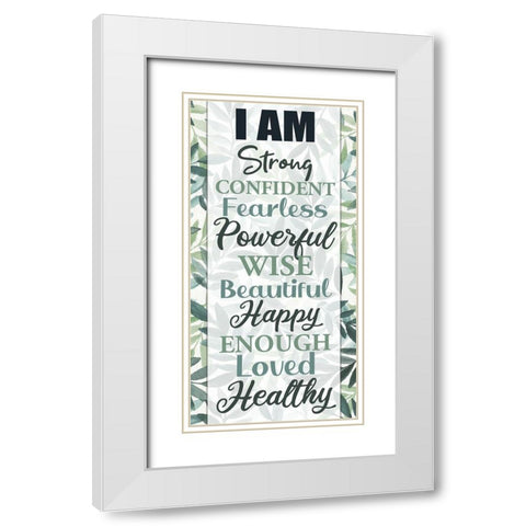 I Am_panel White Modern Wood Framed Art Print with Double Matting by Allen, Kimberly