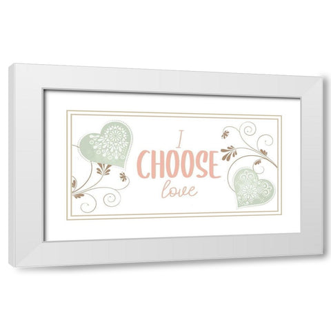 My Heart 3 White Modern Wood Framed Art Print with Double Matting by Allen, Kimberly