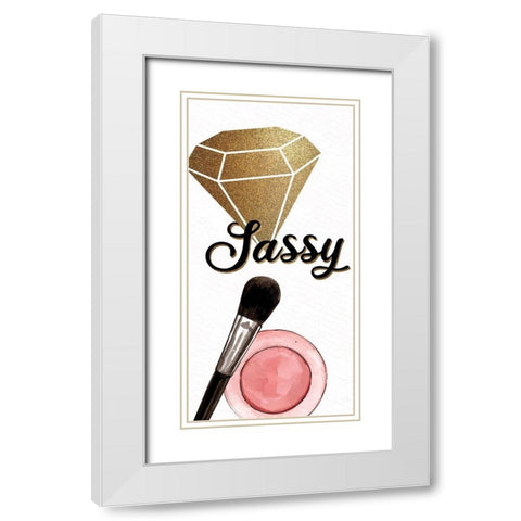 Diva 3 White Modern Wood Framed Art Print with Double Matting by Allen, Kimberly