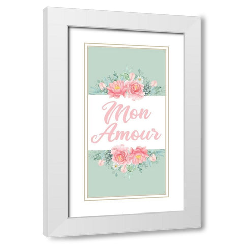 Mint Paris 2 White Modern Wood Framed Art Print with Double Matting by Allen, Kimberly