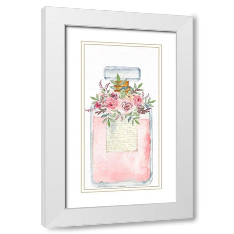 Pink Scent 1 White Modern Wood Framed Art Print with Double Matting by Allen, Kimberly