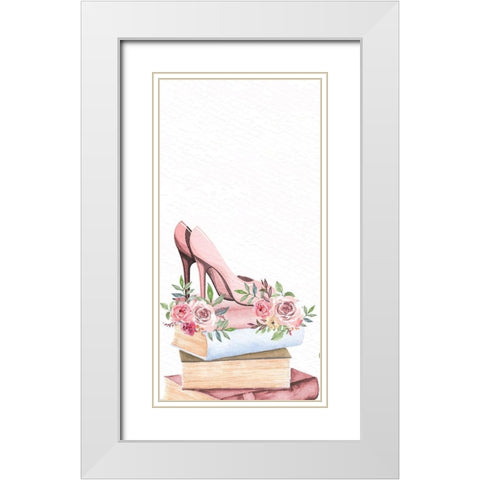 Pink Scent 2 White Modern Wood Framed Art Print with Double Matting by Allen, Kimberly