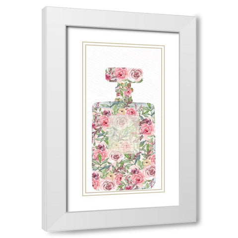 Pink Scent 3 White Modern Wood Framed Art Print with Double Matting by Allen, Kimberly
