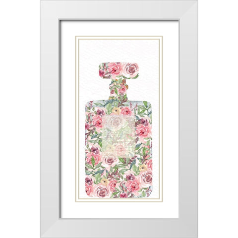 Pink Scent 3 White Modern Wood Framed Art Print with Double Matting by Allen, Kimberly