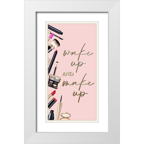 Wake Up White Modern Wood Framed Art Print with Double Matting by Allen, Kimberly