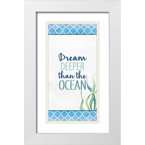 Bayside 10 White Modern Wood Framed Art Print with Double Matting by Allen, Kimberly