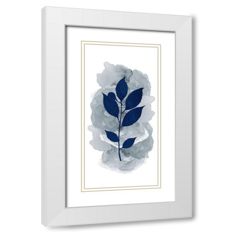 Botanical Branch Panel 2 White Modern Wood Framed Art Print with Double Matting by Allen, Kimberly
