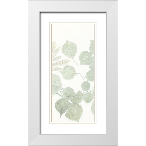Soft Leaves 2 White Modern Wood Framed Art Print with Double Matting by Allen, Kimberly