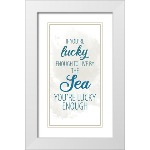 By the Sea 6 White Modern Wood Framed Art Print with Double Matting by Allen, Kimberly