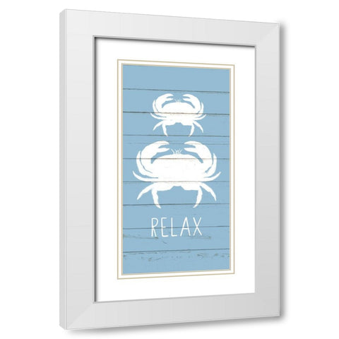 Eat Sleep Beach 1 White Modern Wood Framed Art Print with Double Matting by Allen, Kimberly
