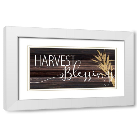Harvest Blessings White Modern Wood Framed Art Print with Double Matting by Allen, Kimberly
