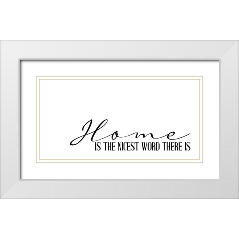 Home Is White Modern Wood Framed Art Print with Double Matting by Allen, Kimberly